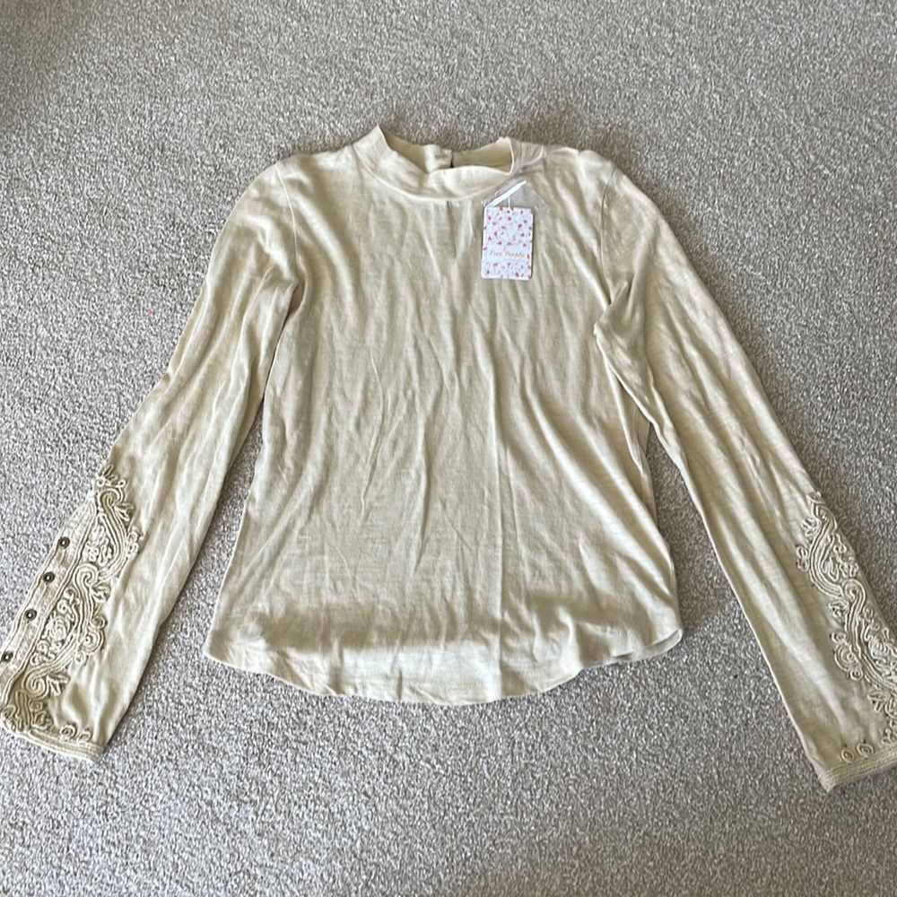 Free people tan long sleeve